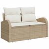 vidaXL Set Divano da Giardino 6 pcs Beige Poly Rattan