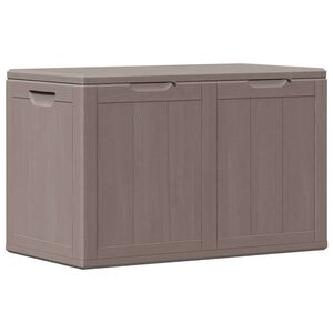 vidaXL Baule da Giardino 180 L Marrone Aspetto legno in PP