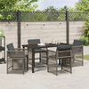 vidaXL Set da Pranzo per Giardino 5 pcs Grigio polyrattan