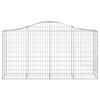 vidaXL Cesti Gabbioni ad Arco 20 pz 200x50x100/120 cm Ferro Zincato