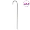 vidaXL Picchetti per Tenda 12 pz 37 cm &Oslash;10 mm in Acciaio Zincato
