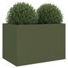 vidaXL Fioriera Verde Oliva 62x47x46 cm in Acciaio