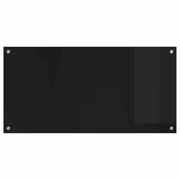vidaXL Rivestimento da Cucina Nero 100 x 50 cm vetro temperato