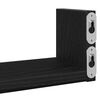 vidaXL Mensole Parete 3pz Rovere Nero in Legno Multistrato