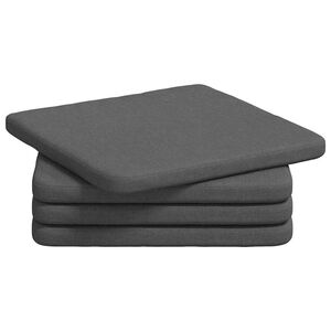 vidaXL Cuscini per Seduta 4 pcs Grigio scuro 40 x 40 x 3 cm Tessuto