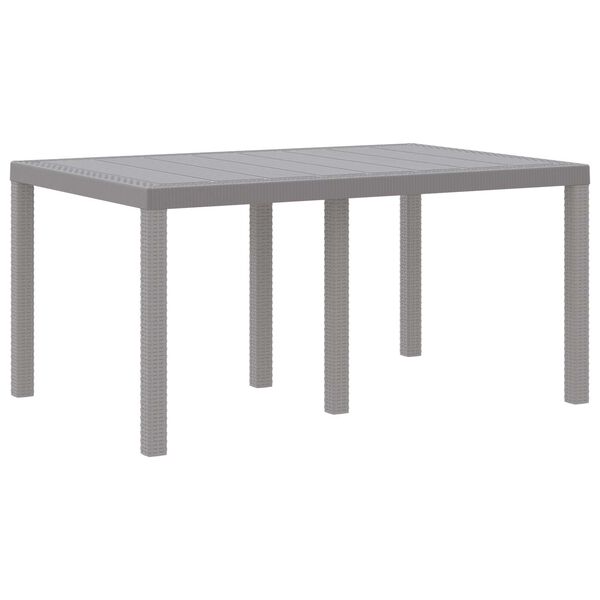 vidaXL Tavolo da Pranzo da Giardino Grigio chiaro 150 x 100 x 73 cm