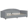 vidaXL Divano Letto Estraibile Materassi Grigio Chiaro 90x190 Tessuto