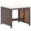 vidaXL Sgabelli da Giardino 2 pz con Cuscini in Polyrattan Marrone
