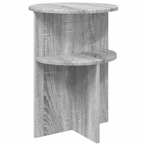 vidaXL Tavolo laterale con archiviazione Grigio Sonoma &Oslash; 39,5 x 55 cm