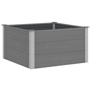 vidaXL Letto Rialzato da Giardino in WPC 100x100x54 cm Grigio