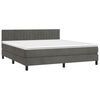 vidaXL Letto a Molle con Materasso e LED Grigio Scuro 180x200 cm