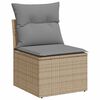 vidaXL Set Divano da Giardino 4 pz con Cuscini Beige in Polyrattan