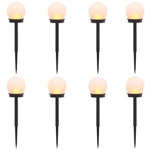 vidaXL Luci solari da esterno con picchetto 8 pz Bianco caldo 38,5 cm