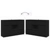 vidaXL Credenza con cassetto Nero 100 x 30 x 65,6 Legno multistrato