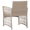 vidaXL Poltrone da Giardino con Cuscini 2 pz Beige in Polyrattan