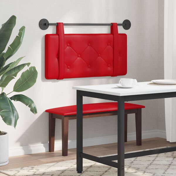 vidaXL Testata appesa Montaggio a parete Rosso 90 cm Pelle Sintetica
