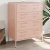 vidaXL Credenza Rosa 68x39x89 cm in Acciaio