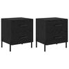 vidaXL Armadio da Notte 2 pz Rovere Nero 40 x 35 x 47,5 cm