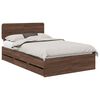 vidaXL Struttura del letto con cassetto Quercia marrone 120 x 190 cm