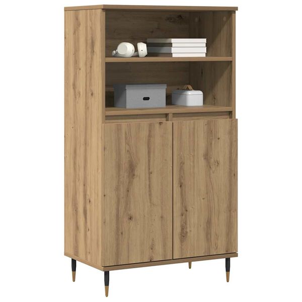 vidaXL Credenza Rovere Artigianale 60x36x110 cm in Legno Multistrato