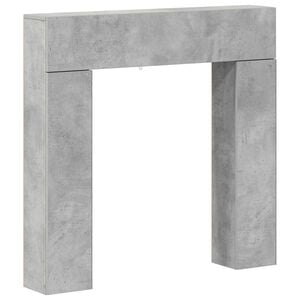 vidaXL Cornice per camino Grigio Cemento 102 x 18 x 100,5 cm