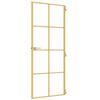 vidaXL Porta Interni Sottile Oro 83x201,5cm Vetro Temperato Alluminio