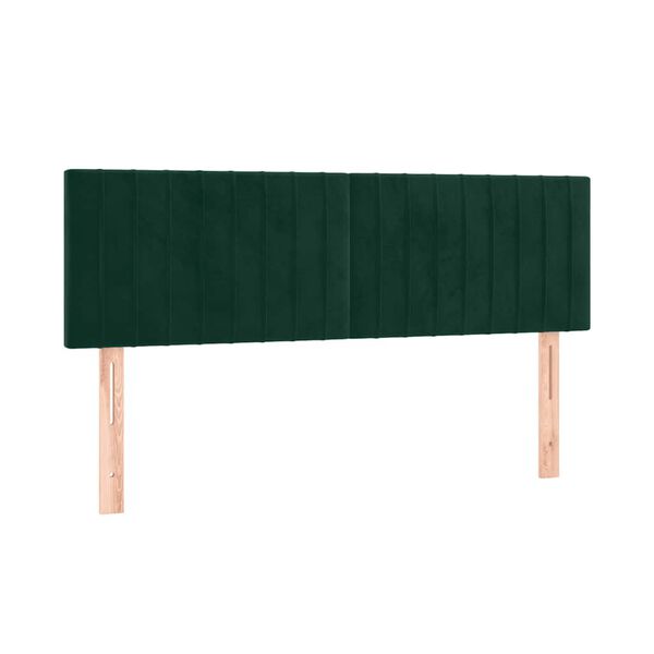 vidaXL Testiere 2 pz Verde Scuro 72x5x78/88 cm in Velluto