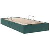 vidaXL Letto con Contenitore Verde Scuro 90 x 190 cm Velluto