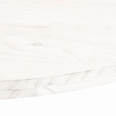 vidaXL Piano Tavolo Bianco 60x30x2,5cm in Legno Massello di Pino Ovale