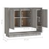 vidaXL Credenza Grigio Sonoma 97x31x75 cm in Truciolato