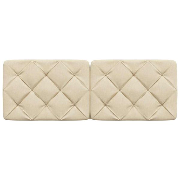 vidaXL Cuscino Testiera Crema 140 cm in Tessuto