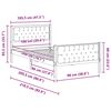 vidaXL Struttura del letto Grigio scuro 100 x 200 cm Pino massello