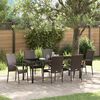 vidaXL Set da Pranzo per Giardino 7 pcs Marrone