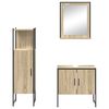 vidaXL Set di mobili per il bagno 3 pcs Marrone Legno multistrato