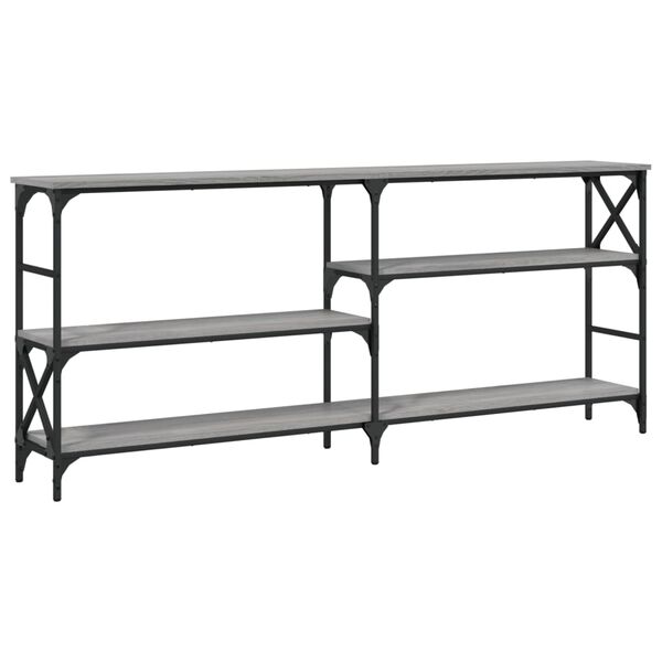 vidaXL Tavolo Consolle Grigio Sonoma 180x29x76,5 cm Legno Multistrato