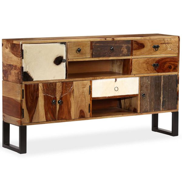 vidaXL Credenza in Legno Massello di Acacia 140x30x80 cm