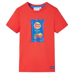 vidaXL Maglietta da Bambino a Maniche Corte Rossa 140