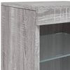 vidaXL Credenza con Luci LED Grigio Sonoma 283x37x67 cm