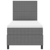 vidaXL Letto a molle con testiera Grigio chiaro e bianco 100 x 200 cm