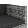 vidaXL Set Divani da Giardino 5 pz con Cuscini in Polyrattan Grigio