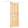 vidaXL Porta scorrevole Naturale e Bianco 85 x 210 cm