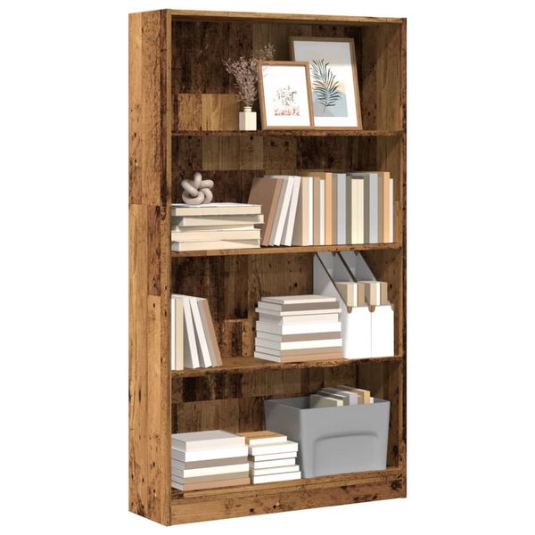 vidaXL Libreria Legno Antico 80x24x143 cm in Legno Multistrato