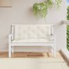 vidaXL Cuscini Panca Giardino 2pz Crema Mélange 120x50x7 cm in Tessuto