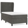 vidaXL Giroletto a Molle con Materasso Grigio Scuro 90x190 cm Velluto