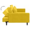vidaXL Divano Letto a 2 Posti con 2 Cuscini Giallo in Velluto