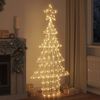 vidaXL Albero di Natale con 240 LED Bianco caldo 150 cm Acrilico