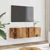 vidaXL Mobili TV a Parete 2pz Legno Antico 100x30x30 cm