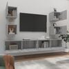 vidaXL Set di Mobili Porta TV 6 pz Grigio Sonoma in Legno Multistrato