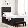 vidaXL Letto a molle con materasso Nero 100 x 200 cm Velluto