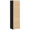vidaXL Credenza 2 pcs Rovere Nero 50 x 42,5 x 185 cm